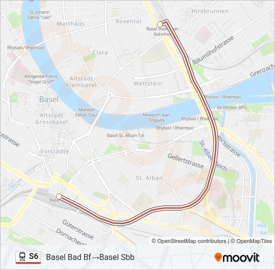 S6 Train Line Map