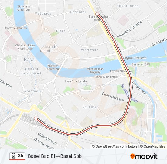S6 Train Line Map