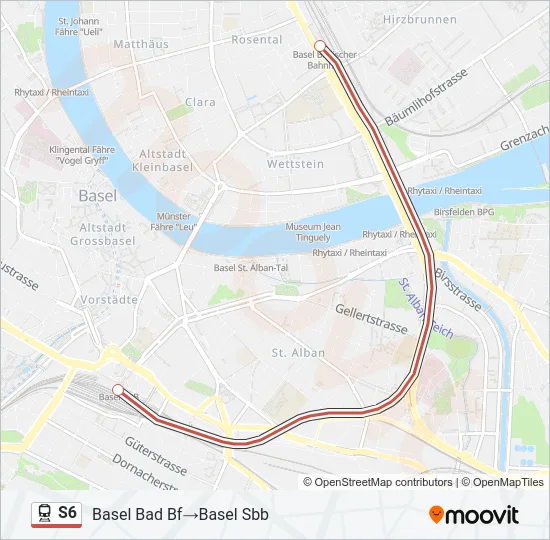 S6 Train Line Map
