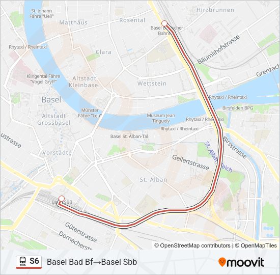 S6 Train Line Map