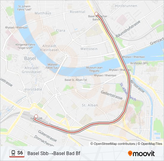 S6 Train Line Map