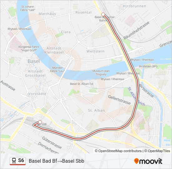 S6 Train Line Map