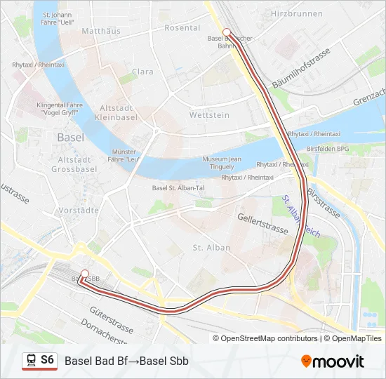 S6 Train Line Map