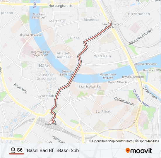S6 Train Line Map