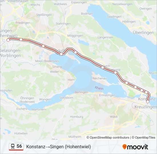S6 Train Line Map