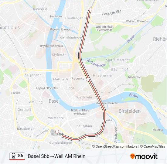 S6 Train Line Map