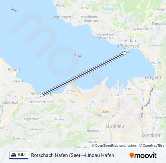 BAT Ferry Line Map