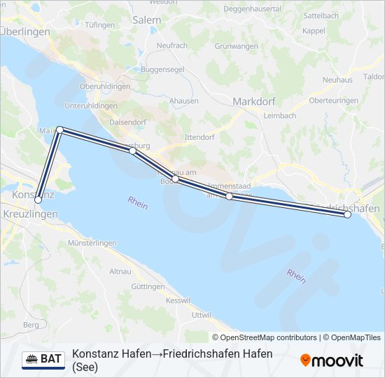 BAT Ferry Line Map
