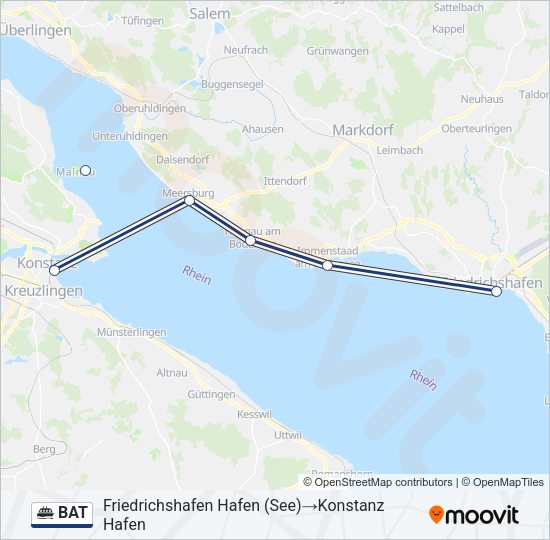BAT Ferry Line Map