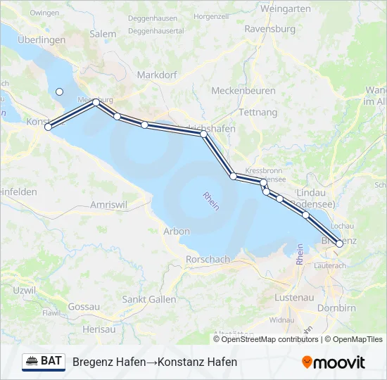 BAT Ferry Line Map
