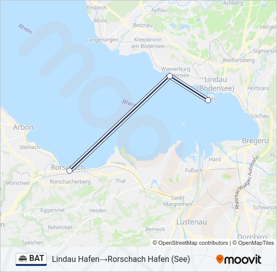BAT Ferry Line Map