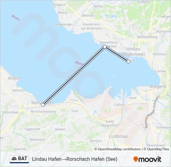 BAT Ferry Line Map