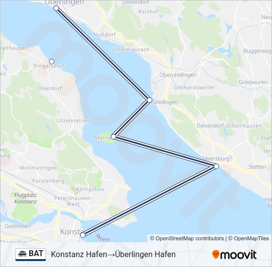 BAT Ferry Line Map