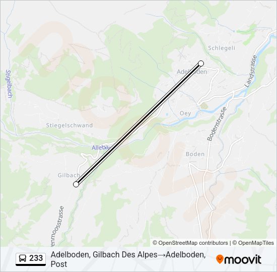 233 Bus Line Map