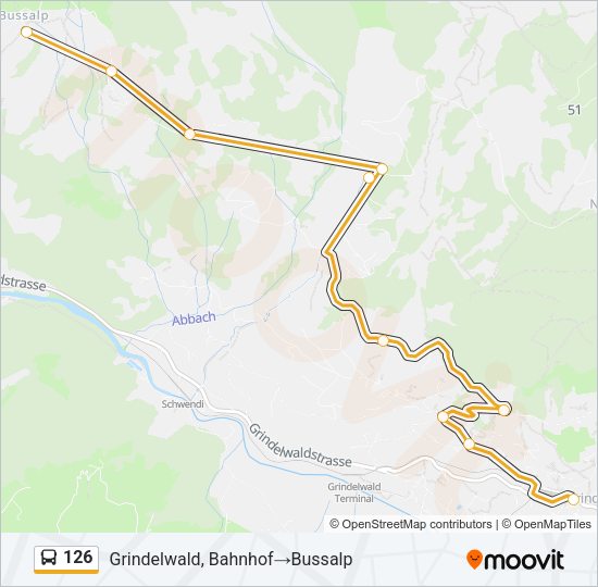 126 Bus Line Map