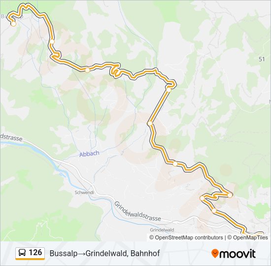 126 Bus Line Map