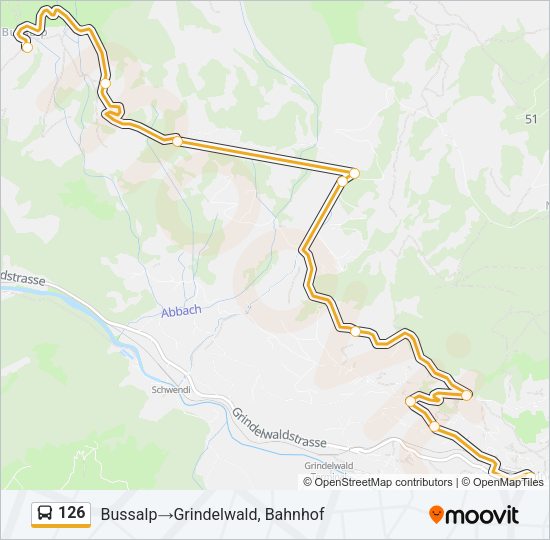 126 Bus Line Map