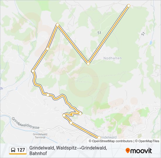 127 Bus Line Map
