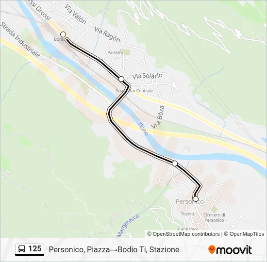 125 Bus Line Map