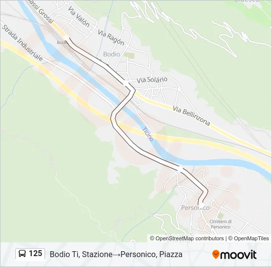 125 Bus Line Map