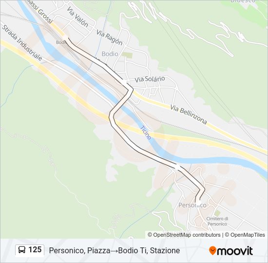 125 Bus Line Map