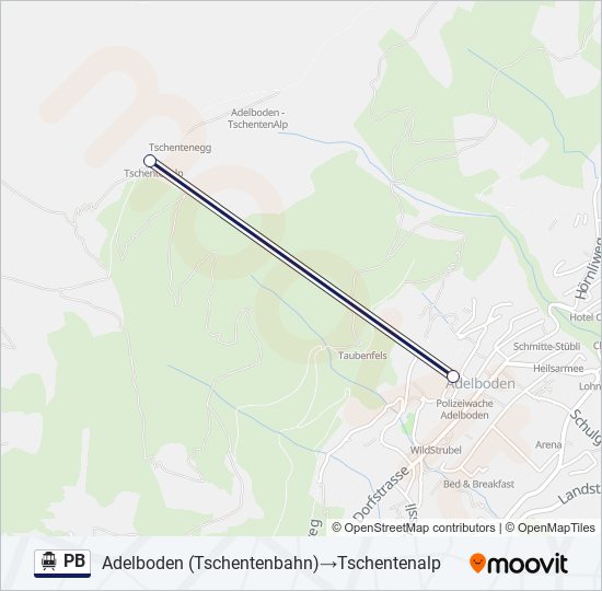 PB Cable Car Line Map
