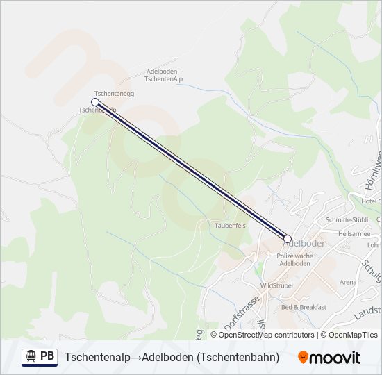 PB Cable Car Line Map