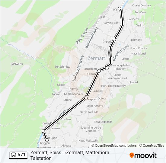 571 Bus Line Map