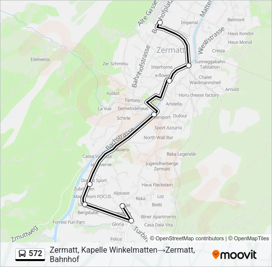 572 Bus Line Map