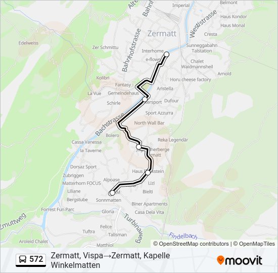 572 Bus Line Map