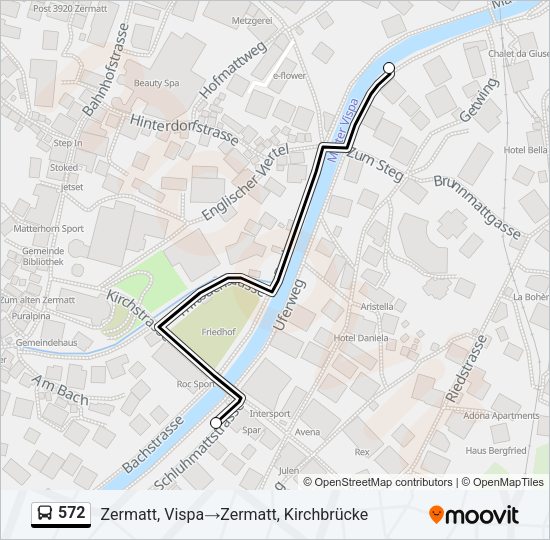 572 Bus Line Map