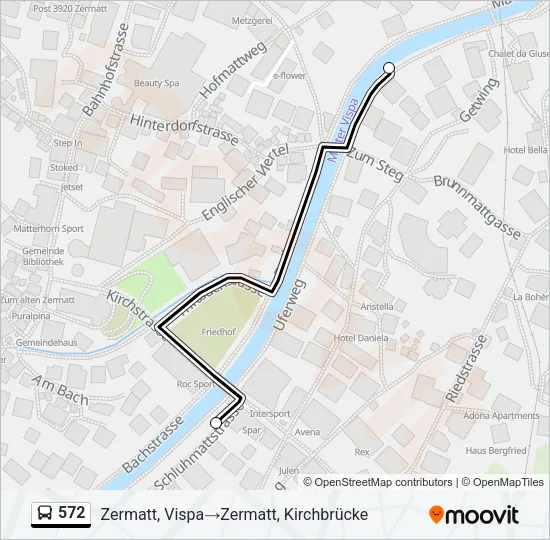 572 Bus Line Map