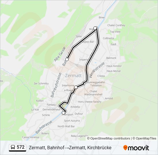 572 Bus Line Map