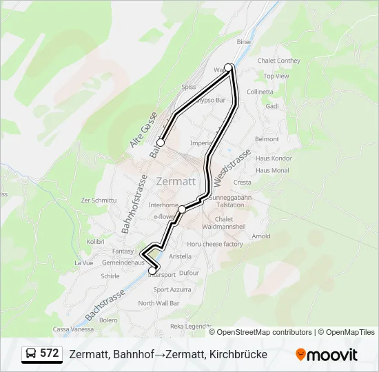 572 Bus Line Map