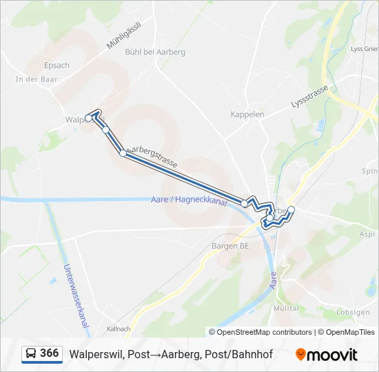 366 Bus Line Map