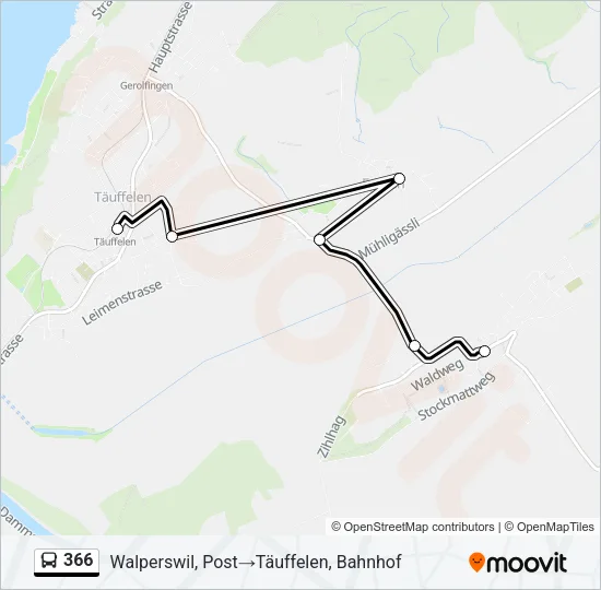 366 Bus Line Map