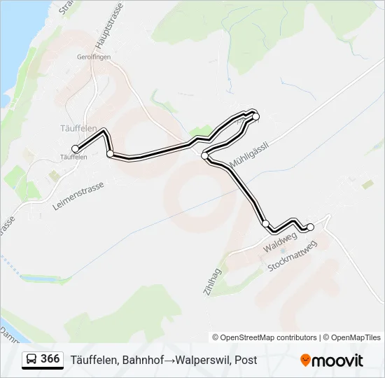 366 Bus Line Map