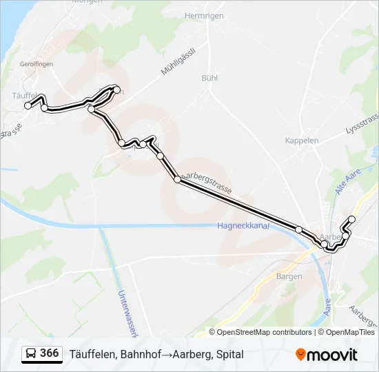 366 Bus Line Map