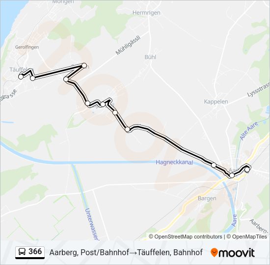 366 Bus Line Map