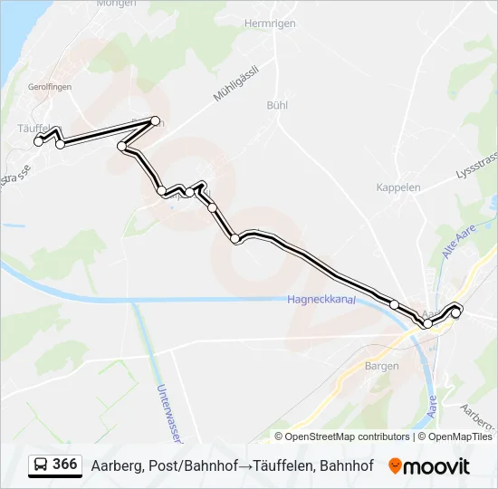 366 Bus Line Map