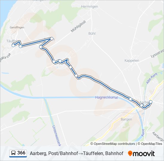 366 Route: Fahrpläne, Haltestellen & Karten - Aarberg, Post/Bahnhof‎→ ...