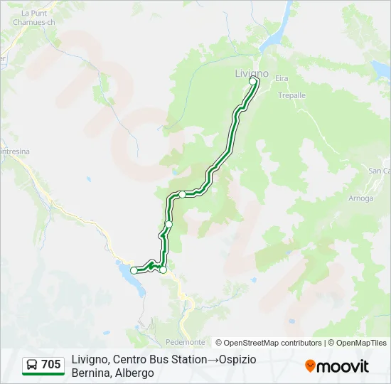 705 Bus Line Map