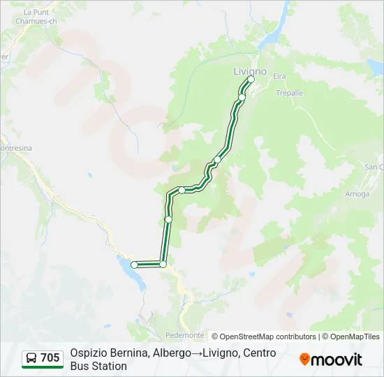 705 Bus Line Map