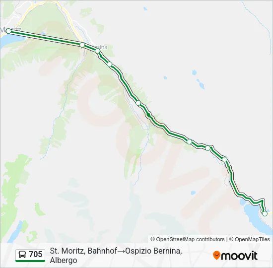 705 Bus Line Map