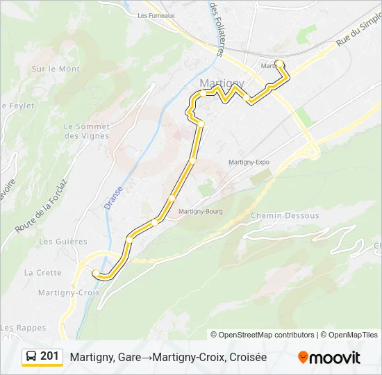 201 Bus Line Map