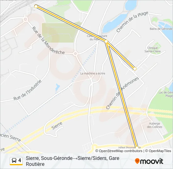 4 Bus Line Map