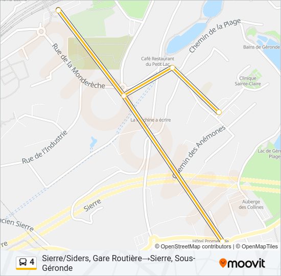 4 Bus Line Map