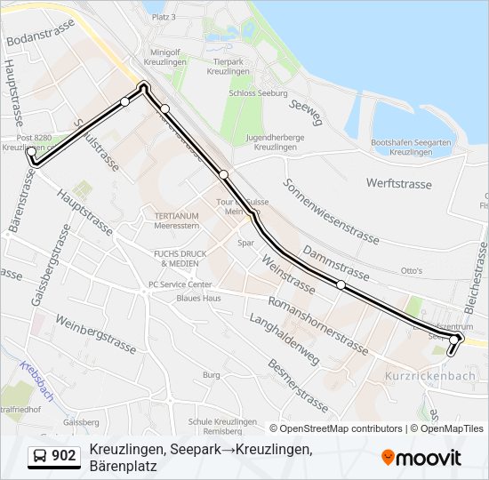 902 Bus Line Map