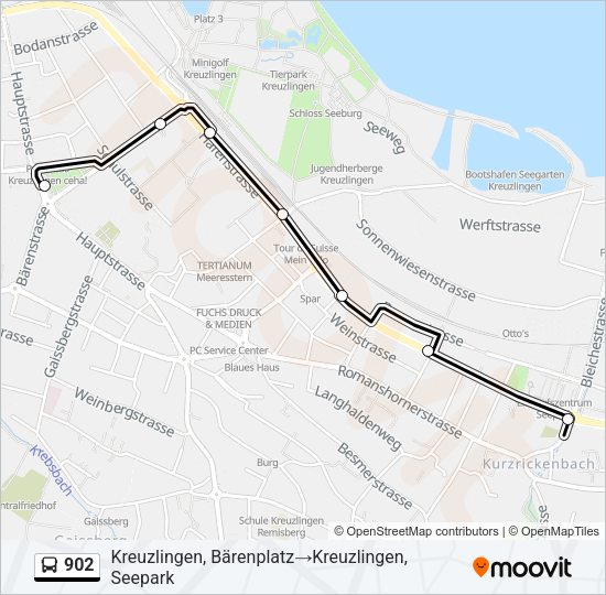 902 Bus Line Map