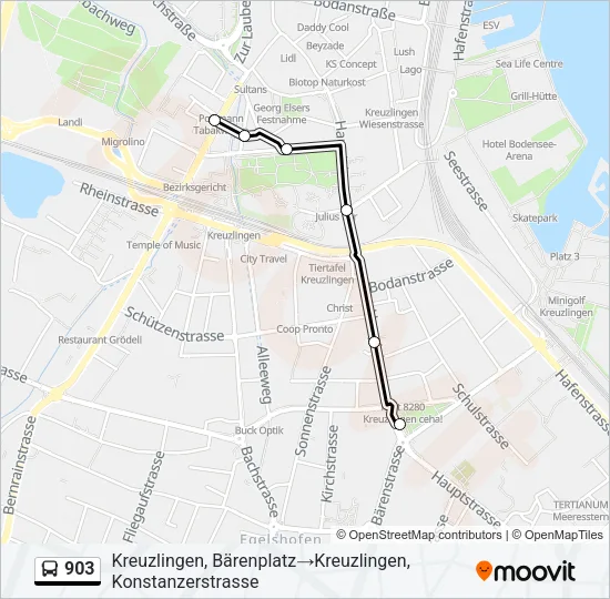 903 Bus Line Map